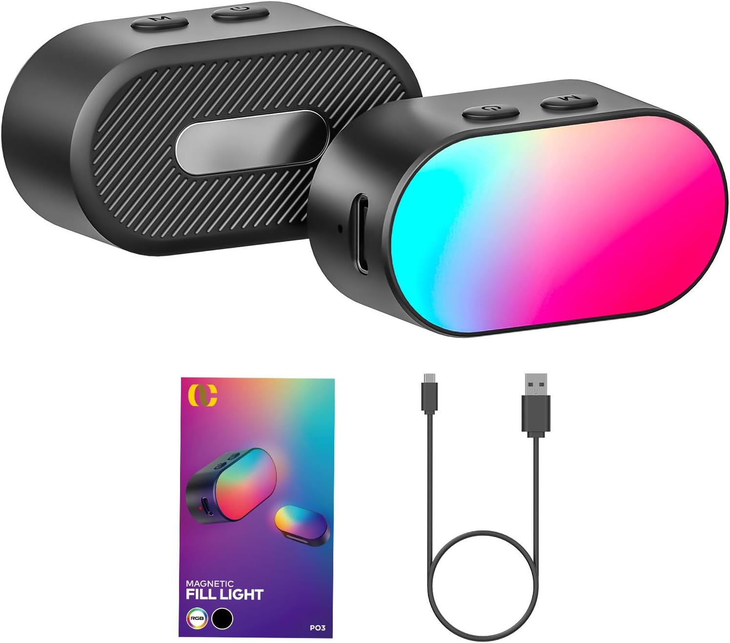 Photography Lighting Color - AOCHUAN Mini RGB Magnetic Fill Light