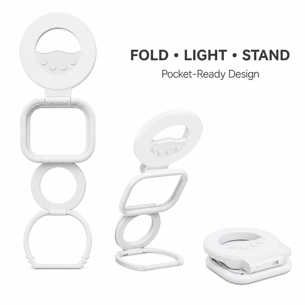Photography Lighting Color - Foldable Magnetic Phone Fill Light Stand