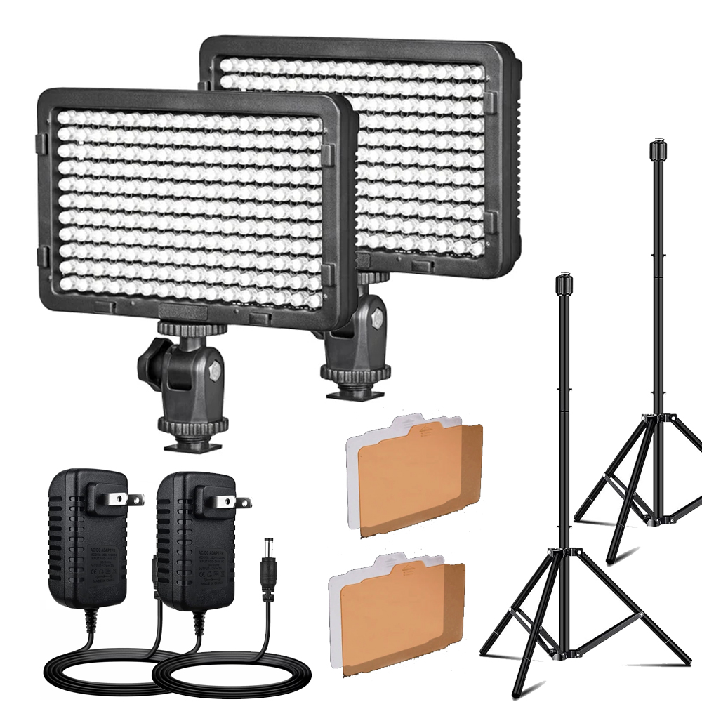 2pack 176 LED Studio Streaming - Iris Photography Led Lighting Pack review and price