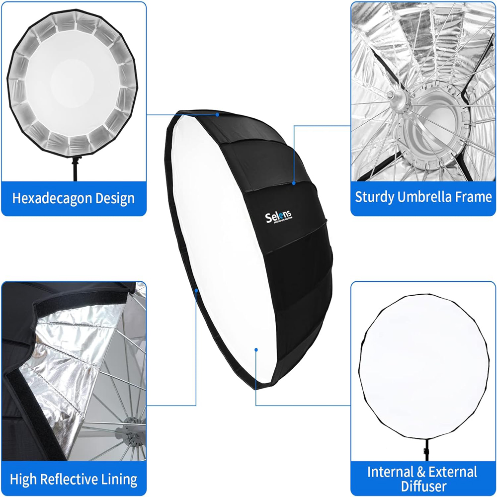 Selens Quick-Setup Parabolic S - Photography Lighting Beauty Dish review and price