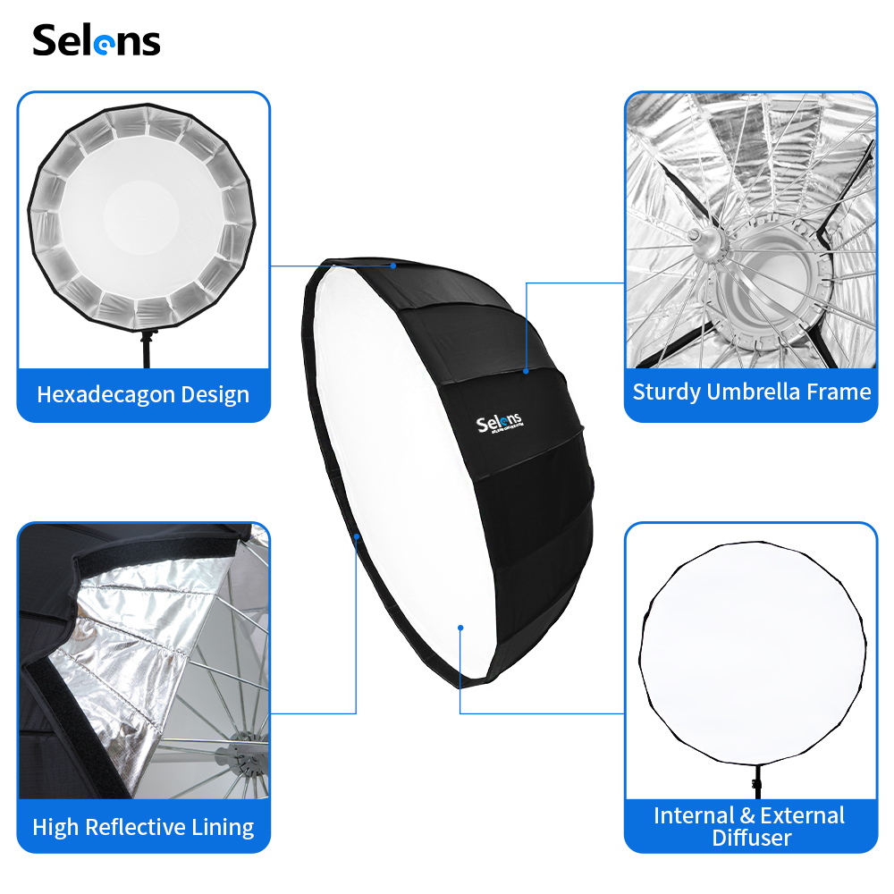 Selens Diffuser Reflector Para - Photography Lighting Beauty Dish review and price