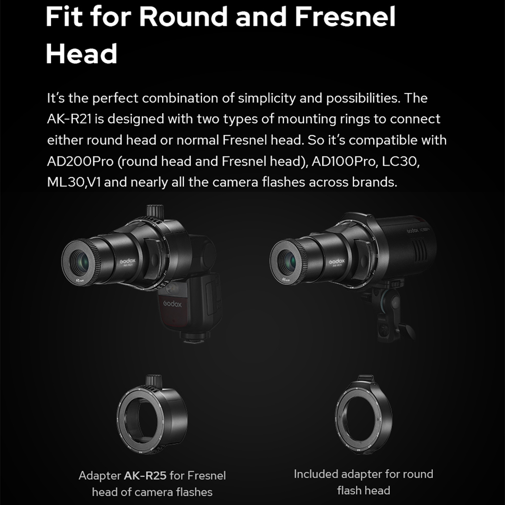 Godox AK-R21 Accessory Project - Fresnel Lens Attachment review and price