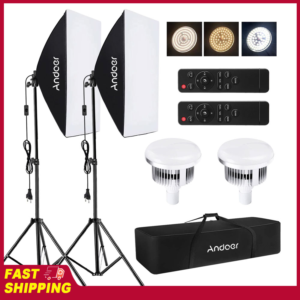 Andoer Softbox Lighting Set St - Iris Photography Led Lighting Pack review and price