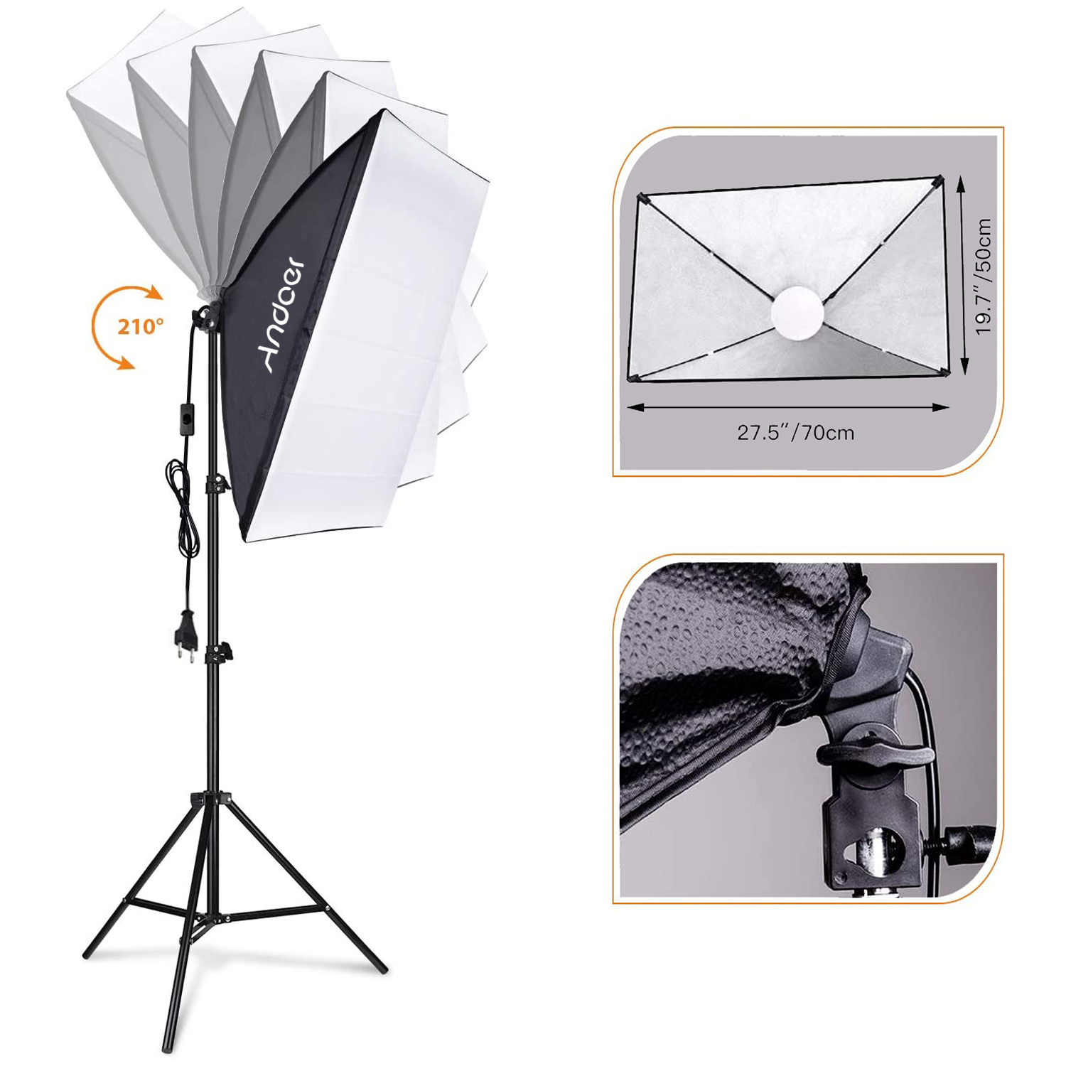 Andoer Softbox Lighting Set St - Iris Photography Led Lighting Pack review and price